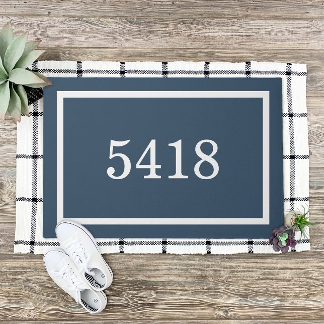 Lake Blue Personalisiert Address Number Fußmatte (Von Creator hochgeladen)