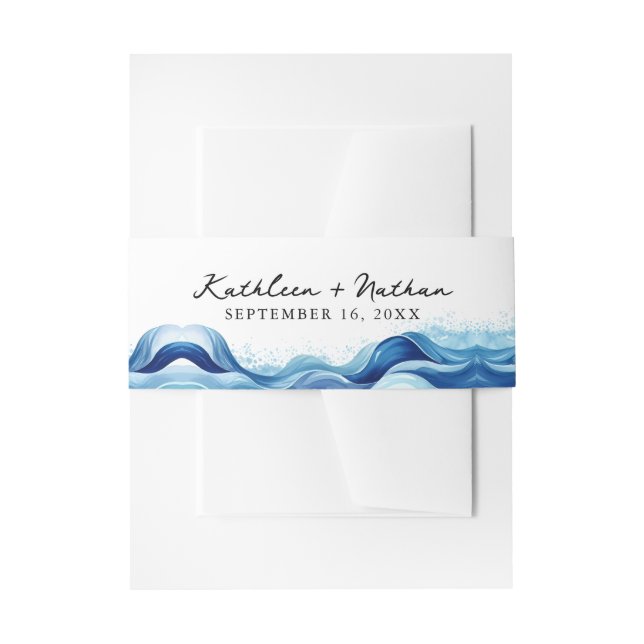 Lake Blue Wave Wedding Bly Band (Vorderseite Beispiel)