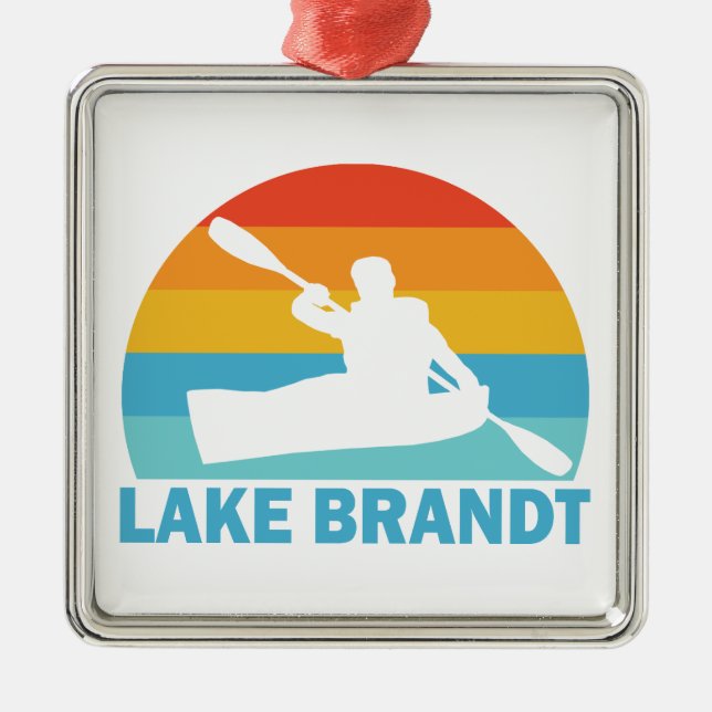 Lake Brandt North Carolina Kayak Ornament Aus Metall (Vorne)