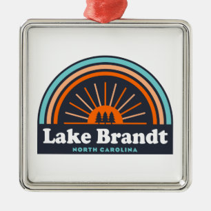 Lake Brandt North Carolina Rainbow Ornament Aus Metall