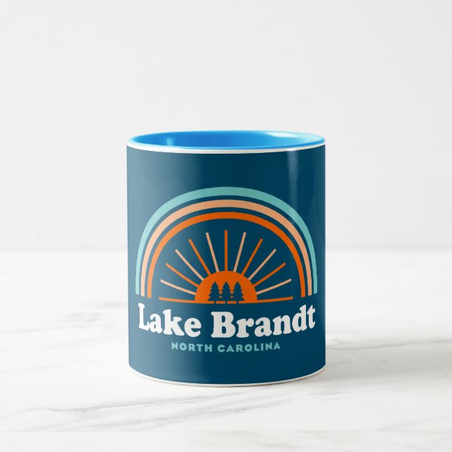 Lake Brandt North Carolina Rainbow Zweifarbige Tasse (Mittel)