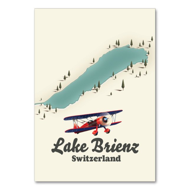 Lake Brienz Schweiz Karte (Vorderseite)