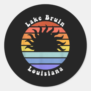 Lake Bruin Louisiana La Sonnenaufgang Urlaubs-Souv Runder Aufkleber