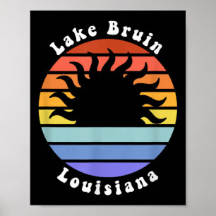 Lake Bruin Louisiana La Sunrise Urlaubs-Souvenir Poster