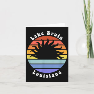 Lake Bruin Louisiana La Sunrise Vacation Souvenir Karte