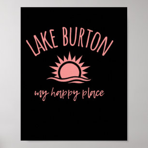 Lake Burton Ga Mein Glücklicher Ort Bootfahren Ang Poster