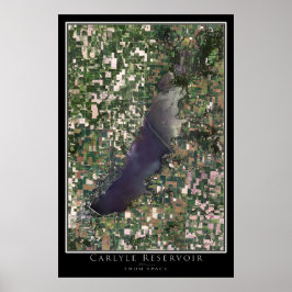 Lake Carlyle Illinois Satellite Poster Karte