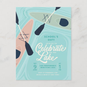 Lake Celebration End of School Year Kayak Design Postkarte