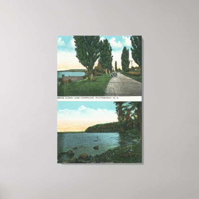 Lake Champlain Drive View Leinwanddruck (Vorderseite)