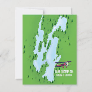 Lake Champlain USA Kanada Kartenposter