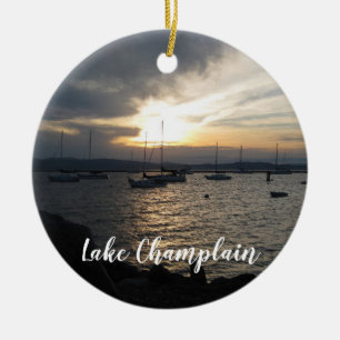 Lake Champlain, Vermont at Sunset Ornament