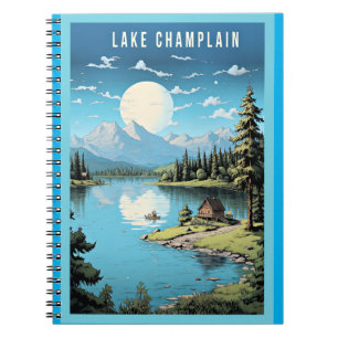 Lake Champlain, Vermont Illustration, Notizblock