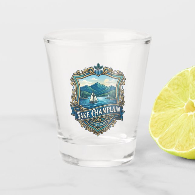 Lake Champlain Vermont Schnapsglas (Vorderseite)