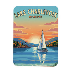 Lake Charlevoix Michigan Magnet