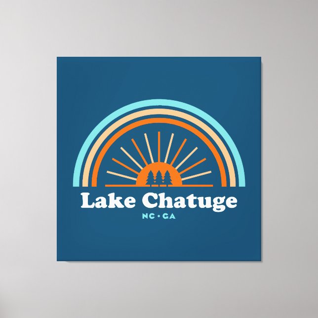 Lake Chatuge North Carolina Georgia Rainbow Leinwanddruck (Vorderseite)