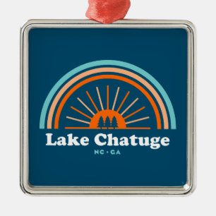 Lake Chatuge North Carolina Georgia Rainbow Ornament Aus Metall