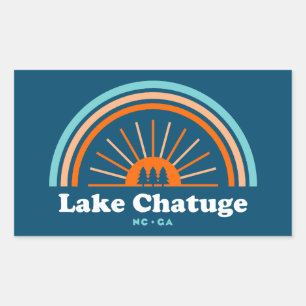 Lake Chatuge North Carolina Georgia Rainbow Rechteckiger Aufkleber