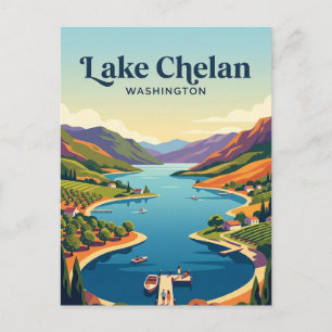 Lake Chelan USA Postkarte