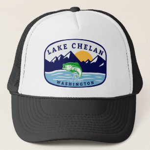 Lake Chelan Washington Fishing Truckerkappe
