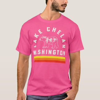 Lake Chelan Washington Souvenir-Bär Retro Vintage T-Shirt