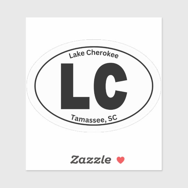 Lake Cherokee LC Vinyl Sticker - weiß (Blatt)