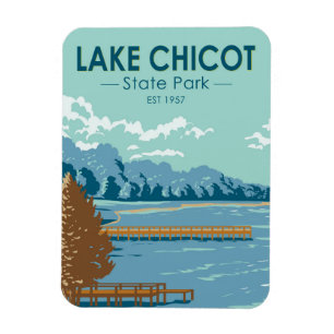 Lake Chicot Staat Park Arkansas Vintag Magnet