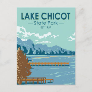 Lake Chicot State Park Arkansas Vintage auf Deutsc Postkarte