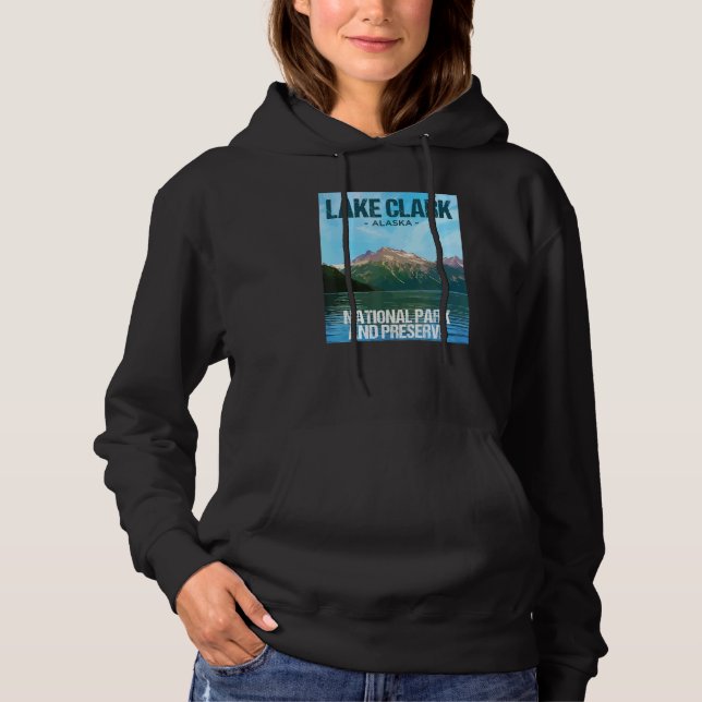 Lake Clark National Park Alaska Poster Design Hoodie (Vorderseite)