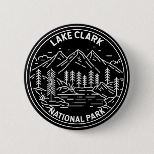 Lake Clark National Park Alaska Vintage Monoline Button