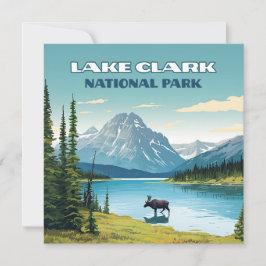 Lake Clark Nationalpark Alaska Vintag Flasche Kart