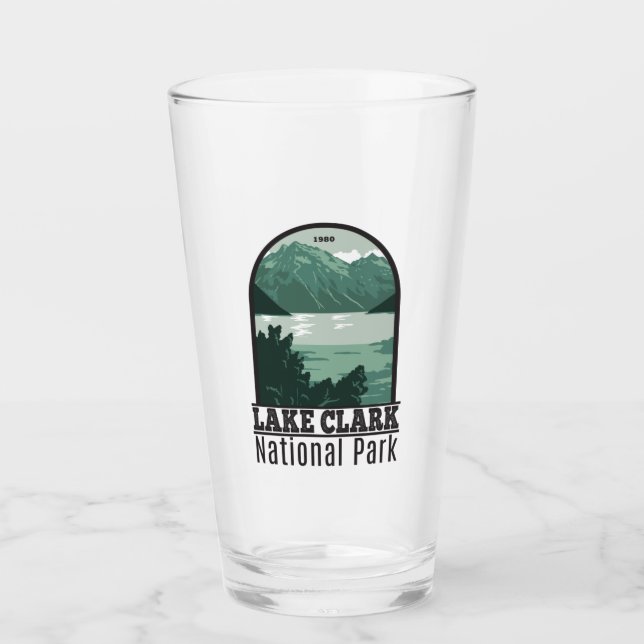 Lake Clark Nationalpark Alaska Vintag Glas (Vorderseite)