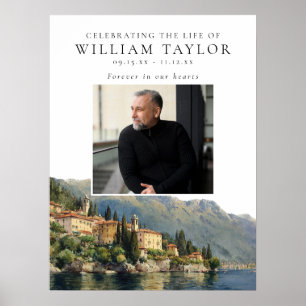 Lake Como Celebration of Life Foto-Willkommensschi Poster