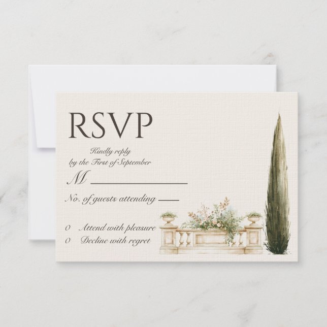 Lake Como Destination RSVP Karte (Vorderseite)