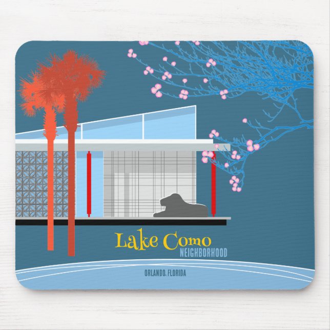 Lake Como Nachbarschaft Mousepad (Vorne)
