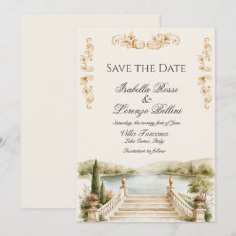 Lake Como Zielort Save-the-Date-Einladung Einladung