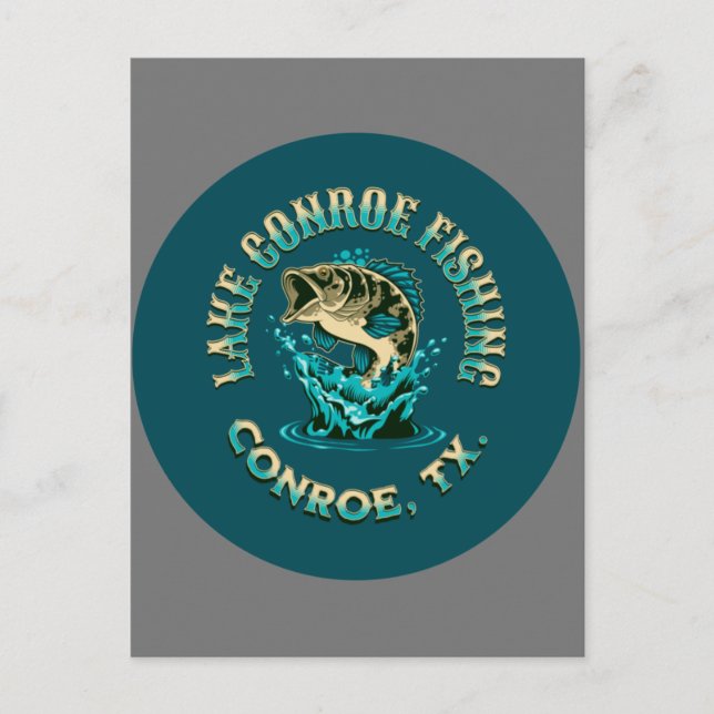 Lake Conroe Fishing, Conroe, TX Postkarte (Vorderseite)