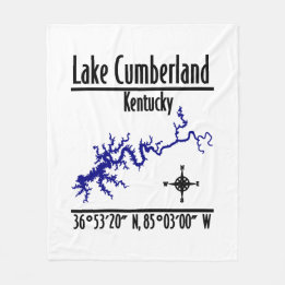 Lake Cumberland Kentucky Uferkarte Koordinaten Fleecedecke