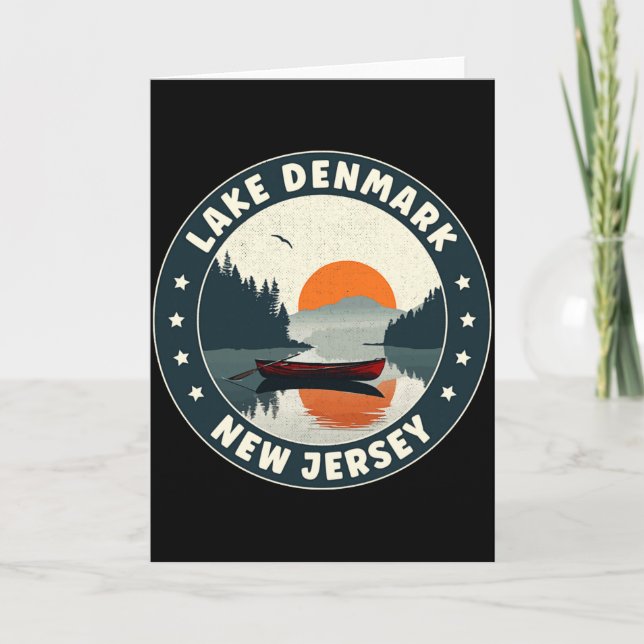 Lake Denmark New Jersey Sunset T Shirt  Karte (Vorderseite)