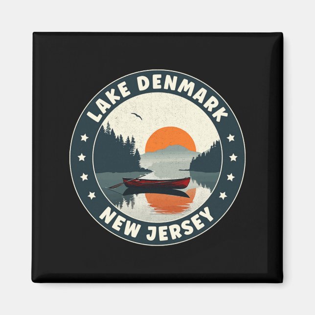 Lake Denmark New Jersey Sunset T Shirt  Magnet (Vorne)