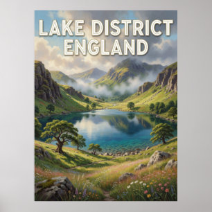 Lake District England Seebildender Bergsee Poster