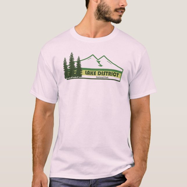 Lake District National Park Green Stripes T-Shirt (Vorderseite)