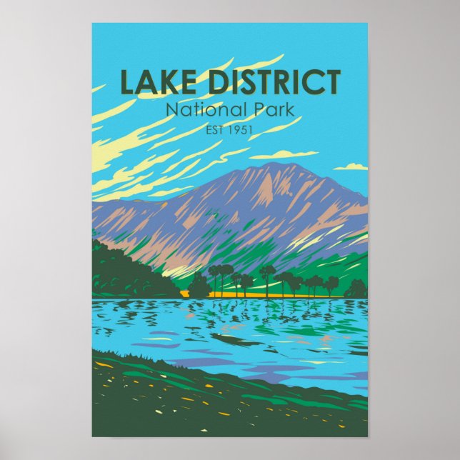 Lake District National Park Lake Buttermere Poster (Vorne)