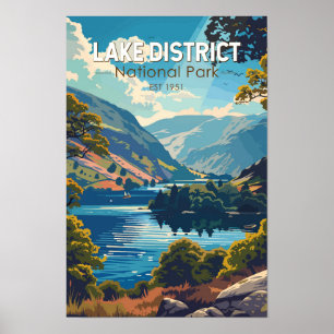 Lake District Nationalpark England Reise Kunst Poster