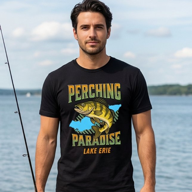 Lake Erie Barsch Fischparadies Barsch Angler T-Shirt (Von Creator hochgeladen)