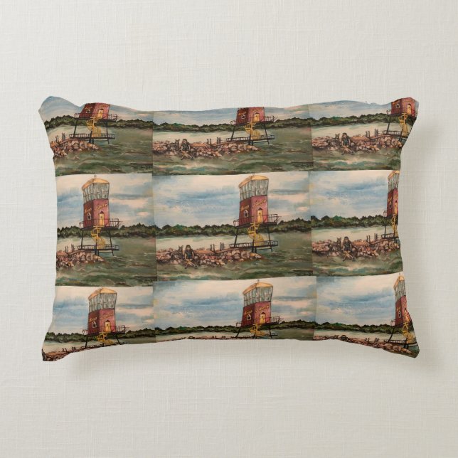 Lake Erie Causeway, Sandusky Ohio Pillow Zierkissen (Vorderseite)