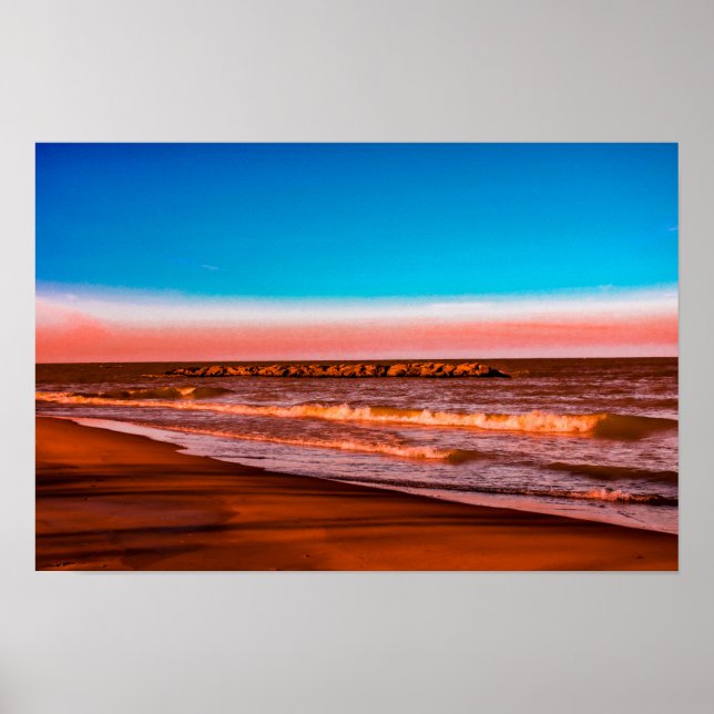 Lake Erie Horizon – Peaceful Coastal Landscape Poster (Vorne)