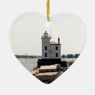 Lake Erie Lighthouse Keramik Ornament