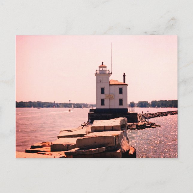 Lake Erie Lighthouse Postkarte (Vorderseite)