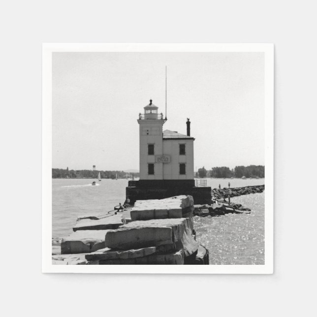 Lake Erie Lighthouse Serviette (Vorderseite)