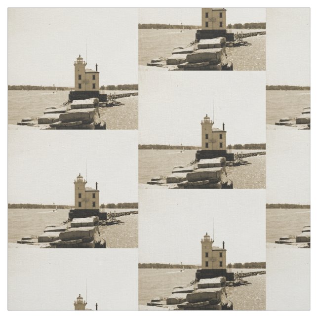 Lake Erie Lighthouse Stoff (Muster)